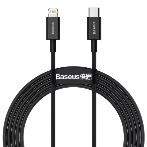 Baseus Kabel USB-C do Lightning Baseus Superior Series, 20W, PD, 2m (czarny) Baseus Kabel USB-C do Lightning Baseus Superior Series, 20W, PD, 2m (czarny)
