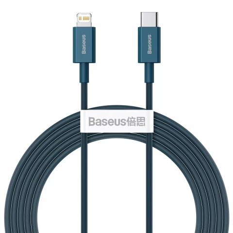 Baseus Kabel USB-C do Lightning Baseus Superior Series, 20W, PD, 2m (niebieski) Baseus Kabel USB-C do Lightning Baseus Superior Series, 20W, PD, 2m (niebieski)