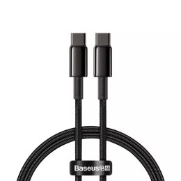 Baseus Kabel USB-C do USB-C Baseus Tungsten Gold, 100W, 2m (czarny)