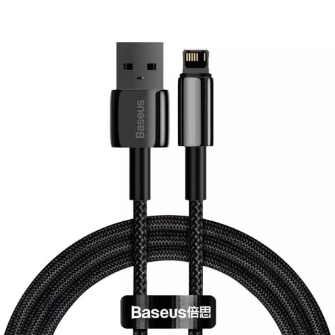 Baseus Kabel USB do Lightning Baseus Tungsten Gold, 2.4A, 1m (czarny) Baseus Kabel USB do Lightning Baseus Tungsten Gold, 2.4A, 1m (czarny)