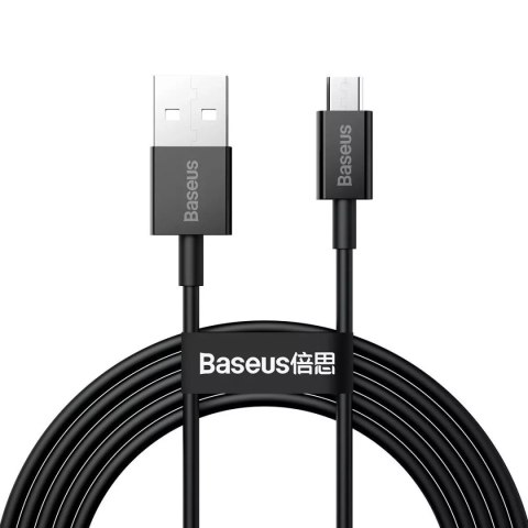 Baseus Kabel USB do micro USB Baseus Superior Series, 2A, 2m (czarny) Baseus Kabel USB do micro USB Baseus Superior Series, 2A, 2m (czarny)