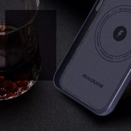 Dux Ducis Etui Dux Ducis Naples do iPhone 14 Pro Max magnetyczny skórzany pokrowiec MagSafe niebieskie
