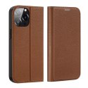 Dux Ducis Etui Dux Ducis Skin X2 do iPhone 14 Pro Max pokrowiec z magnetyczną klapką brązowy