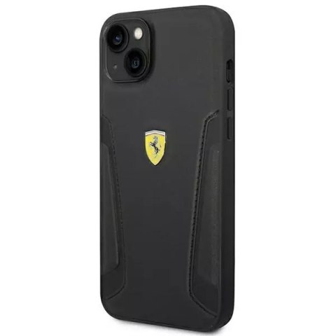 Ferrari Eti na telefon Ferrari FEHCP14MRBUK do Apple iPhone 14 Plus 6,7" czarny/black hardcase Leather Stamp Sides Ferrari Eti na telefon Ferrari FEHCP14MRBUK do Apple iPhone 14 Plus 6,7" czarny/black hardcase Leather Stamp Sides