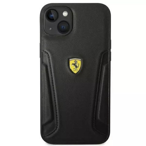 Ferrari Eti na telefon Ferrari FEHCP14MRBUK do Apple iPhone 14 Plus 6,7" czarny/black hardcase Leather Stamp Sides Ferrari Eti na telefon Ferrari FEHCP14MRBUK do Apple iPhone 14 Plus 6,7" czarny/black hardcase Leather Stamp Sides
