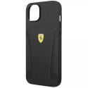 Ferrari Eti na telefon Ferrari FEHCP14MRBUK do Apple iPhone 14 Plus 6,7" czarny/black hardcase Leather Stamp Sides