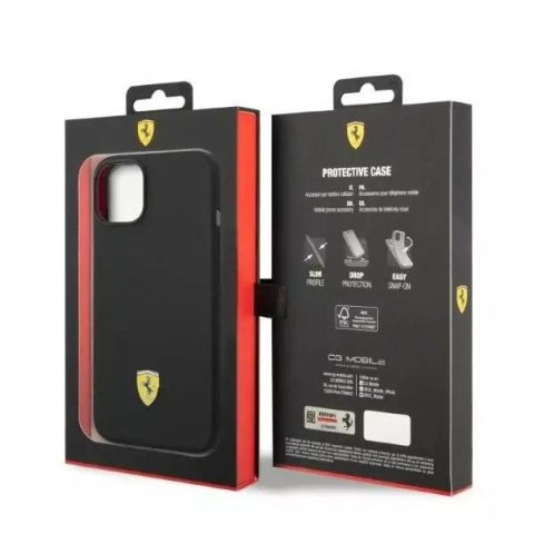 Ferrari Eti na telefon Ferrari FEHMSIP14SBK do Apple iPhone 14 6,1" czarny/black hardcase Silicone Metal Logo Magsafe Ferrari Eti na telefon Ferrari FEHMSIP14SBK do Apple iPhone 14 6,1" czarny/black hardcase Silicone Metal Logo Magsafe