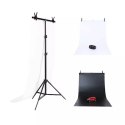 Puluz Puluz Zestaw/Statyw do mocowania tła fotograficznego 70x200cm + tła fotograficzne 2 szt DCA0976