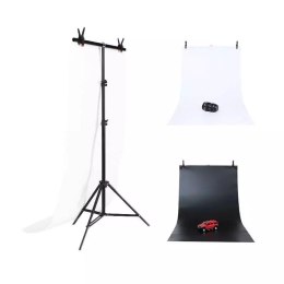 Puluz Puluz Zestaw/Statyw do mocowania tła fotograficznego 70x200cm + tła fotograficzne 2 szt DCA0976