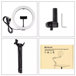 Puluz Stojak / statyw biurkowy na klips LED 26cm vlog / stream Puluz na telefon PKT3090B