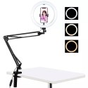 Puluz Stojak / statyw biurkowy na klips LED 26cm vlog / stream Puluz na telefon PKT3090B