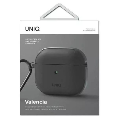UNIQ Etui ochronne na słuchawki UNIQ etui Valencia do Apple AirPods 3 szary/grey Antimicrobial UNIQ Etui ochronne na słuchawki UNIQ etui Valencia do Apple AirPods 3 szary/grey Antimicrobial