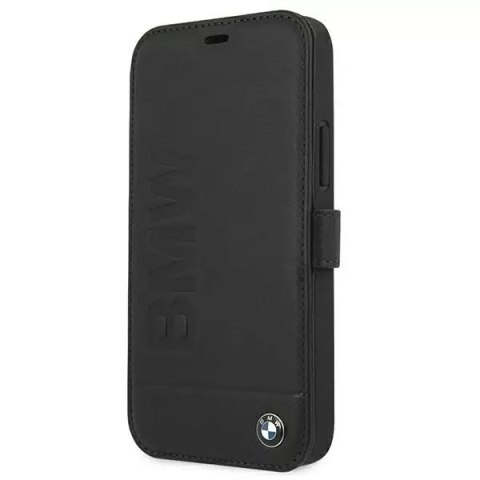 BMW Etui na telefon BMW BMFLBKP12SSLLBK do Apple iPhone 12 Mini 5,4" czarny/black book Signature BMW Etui na telefon BMW BMFLBKP12SSLLBK do Apple iPhone 12 Mini 5,4" czarny/black book Signature