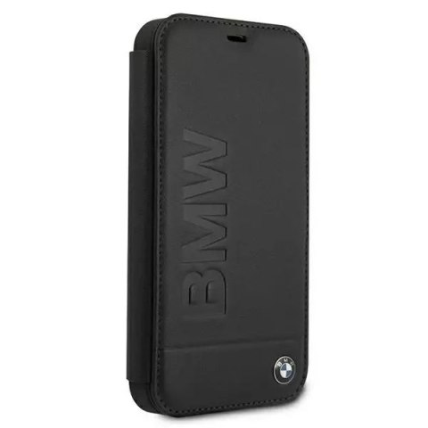 BMW Etui na telefon BMW BMFLBKP12SSLLBK do Apple iPhone 12 Mini 5,4" czarny/black book Signature BMW Etui na telefon BMW BMFLBKP12SSLLBK do Apple iPhone 12 Mini 5,4" czarny/black book Signature