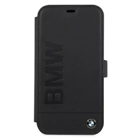 BMW Etui na telefon BMW BMFLBKP12SSLLBK do Apple iPhone 12 Mini 5,4" czarny/black book Signature BMW Etui na telefon BMW BMFLBKP12SSLLBK do Apple iPhone 12 Mini 5,4" czarny/black book Signature