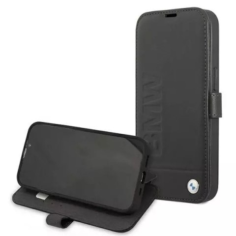BMW Etui na telefon BMW BMFLBKP13SSLLBK do Apple iPhone 13 Mini 5,4" czarny/black book Signature BMW Etui na telefon BMW BMFLBKP13SSLLBK do Apple iPhone 13 Mini 5,4" czarny/black book Signature
