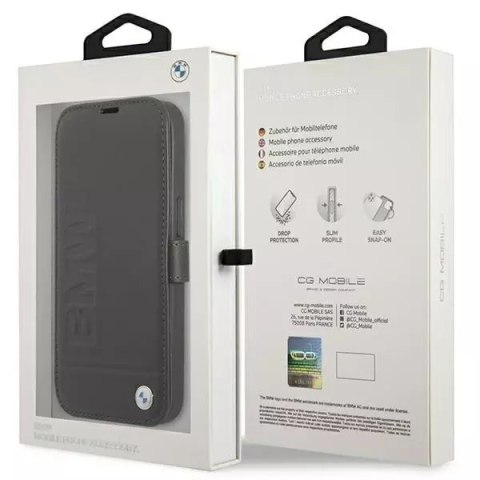 BMW Etui na telefon BMW BMFLBKP13SSLLBK do Apple iPhone 13 Mini 5,4" czarny/black book Signature BMW Etui na telefon BMW BMFLBKP13SSLLBK do Apple iPhone 13 Mini 5,4" czarny/black book Signature