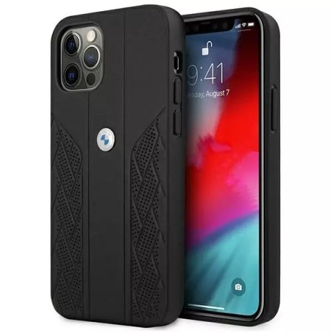 BMW Etui na telefon BMW BMHCP12LRSPPK do Apple iPhone 12 Pro Max 6,7" czarny/black hardcase Leather Curve Perforate BMW Etui na telefon BMW BMHCP12LRSPPK do Apple iPhone 12 Pro Max 6,7" czarny/black hardcase Leather Curve Perforate