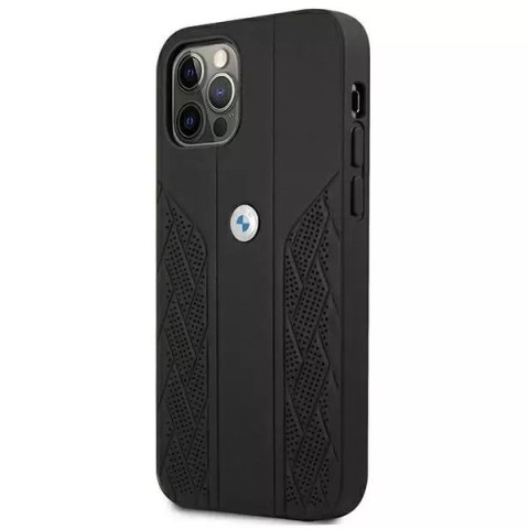 BMW Etui na telefon BMW BMHCP12LRSPPK do Apple iPhone 12 Pro Max 6,7" czarny/black hardcase Leather Curve Perforate BMW Etui na telefon BMW BMHCP12LRSPPK do Apple iPhone 12 Pro Max 6,7" czarny/black hardcase Leather Curve Perforate
