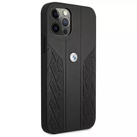 BMW Etui na telefon BMW BMHCP12LRSPPK do Apple iPhone 12 Pro Max 6,7" czarny/black hardcase Leather Curve Perforate BMW Etui na telefon BMW BMHCP12LRSPPK do Apple iPhone 12 Pro Max 6,7" czarny/black hardcase Leather Curve Perforate