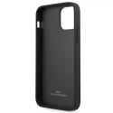 BMW Etui na telefon BMW BMHCP12LRSPPK do Apple iPhone 12 Pro Max 6,7" czarny/black hardcase Leather Curve Perforate