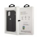 BMW Etui na telefon BMW BMHCP12LRSPPK do Apple iPhone 12 Pro Max 6,7" czarny/black hardcase Leather Curve Perforate