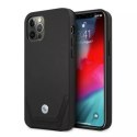BMW Etui na telefon BMW BMHCP12LRSWPK do Apple iPhone 12 Pro Max 6,7" czarny/black hardcase Leather Perforate