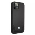 BMW Etui na telefon BMW BMHCP12LRSWPK do Apple iPhone 12 Pro Max 6,7" czarny/black hardcase Leather Perforate