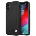 BMW Etui na telefon BMW BMHCP12SRCDPK do Apple iPhone 12 Mini 5,4" czarny/black hardcase Leather Deboss