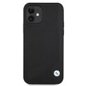 BMW Etui na telefon BMW BMHCP12SRCDPK do Apple iPhone 12 Mini 5,4" czarny/black hardcase Leather Deboss