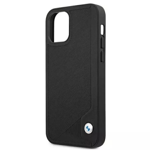 BMW Etui na telefon BMW BMHCP12SRCDPK do Apple iPhone 12 Mini 5,4" czarny/black hardcase Leather Deboss BMW Etui na telefon BMW BMHCP12SRCDPK do Apple iPhone 12 Mini 5,4" czarny/black hardcase Leather Deboss