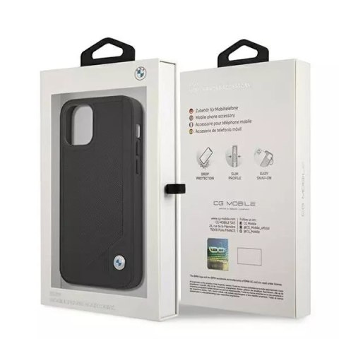 BMW Etui na telefon BMW BMHCP12SRCDPK do Apple iPhone 12 Mini 5,4" czarny/black hardcase Leather Deboss BMW Etui na telefon BMW BMHCP12SRCDPK do Apple iPhone 12 Mini 5,4" czarny/black hardcase Leather Deboss