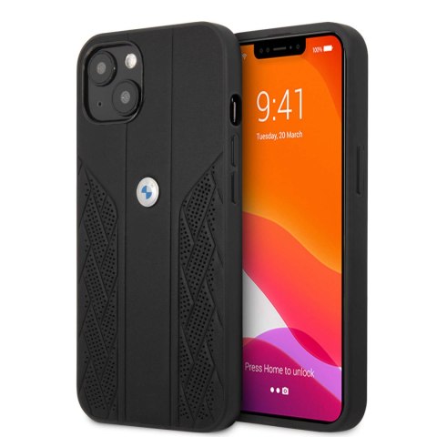 BMW Etui na telefon BMW BMHCP13SRSPPK do Apple iPhone 13 Mini 5,4" czarny/black hardcase Leather Curve Perforate BMW Etui na telefon BMW BMHCP13SRSPPK do Apple iPhone 13 Mini 5,4" czarny/black hardcase Leather Curve Perforate