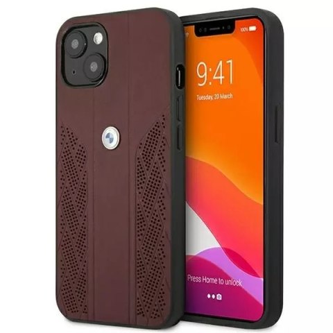 BMW Etui na telefon BMW BMHCP13SRSPPR do Apple iPhone 13 Mini 5,4" czerwony/red hardcase Leather Curve Perforate BMW Etui na telefon BMW BMHCP13SRSPPR do Apple iPhone 13 Mini 5,4" czerwony/red hardcase Leather Curve Perforate