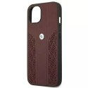 BMW Etui na telefon BMW BMHCP13SRSPPR do Apple iPhone 13 Mini 5,4" czerwony/red hardcase Leather Curve Perforate