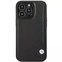 BMW Etui na telefon BMW BMHCP14X22RBDK do Apple iPhone 14 Pro Max 6,7" czarny/black hardcase Leather Blue Dots
