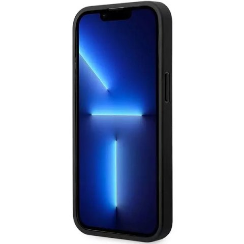 BMW Etui na telefon BMW BMHCP14X22RBDK do Apple iPhone 14 Pro Max 6,7" czarny/black hardcase Leather Blue Dots BMW Etui na telefon BMW BMHCP14X22RBDK do Apple iPhone 14 Pro Max 6,7" czarny/black hardcase Leather Blue Dots