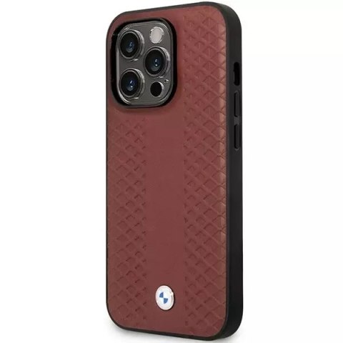BMW Etui na telefon BMW BMHCP14X22RFGR do Apple iPhone 14 Pro Max 6,7" burgundowy/burgundy Leather Diamond Pattern BMW Etui na telefon BMW BMHCP14X22RFGR do Apple iPhone 14 Pro Max 6,7" burgundowy/burgundy Leather Diamond Pattern