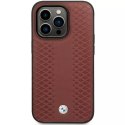 BMW Etui na telefon BMW BMHCP14X22RFGR do Apple iPhone 14 Pro Max 6,7" burgundowy/burgundy Leather Diamond Pattern