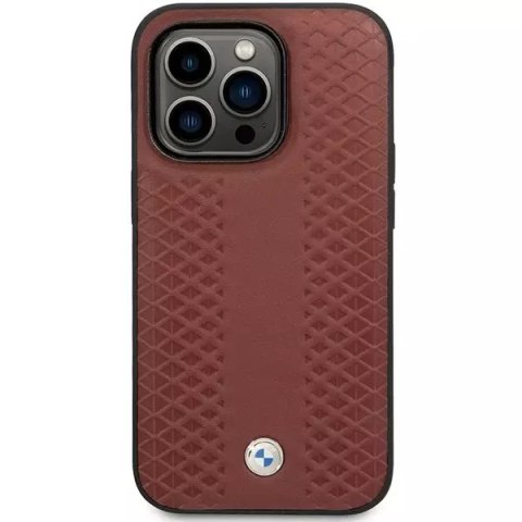 BMW Etui na telefon BMW BMHCP14X22RFGR do Apple iPhone 14 Pro Max 6,7" burgundowy/burgundy Leather Diamond Pattern BMW Etui na telefon BMW BMHCP14X22RFGR do Apple iPhone 14 Pro Max 6,7" burgundowy/burgundy Leather Diamond Pattern