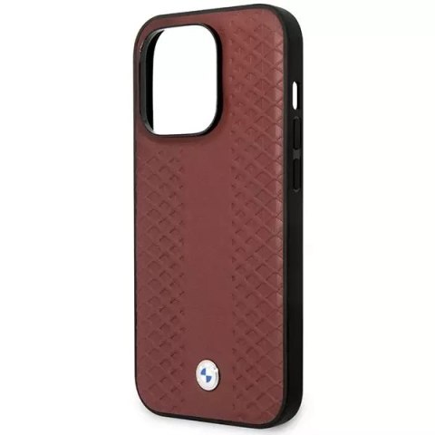 BMW Etui na telefon BMW BMHCP14X22RFGR do Apple iPhone 14 Pro Max 6,7" burgundowy/burgundy Leather Diamond Pattern BMW Etui na telefon BMW BMHCP14X22RFGR do Apple iPhone 14 Pro Max 6,7" burgundowy/burgundy Leather Diamond Pattern