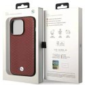 BMW Etui na telefon BMW BMHCP14X22RFGR do Apple iPhone 14 Pro Max 6,7" burgundowy/burgundy Leather Diamond Pattern