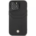 BMW Etui na telefon BMW BMHCP14X22RSEPK do Apple iPhone 14 Pro Max 6,7" czarny/black Leather Card Slot