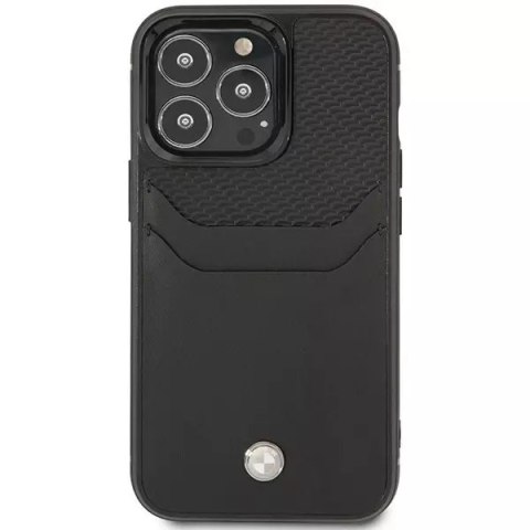 BMW Etui na telefon BMW BMHCP14X22RSEPK do Apple iPhone 14 Pro Max 6,7" czarny/black Leather Card Slot BMW Etui na telefon BMW BMHCP14X22RSEPK do Apple iPhone 14 Pro Max 6,7" czarny/black Leather Card Slot