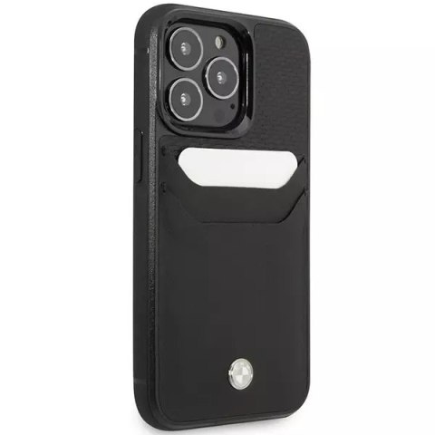 BMW Etui na telefon BMW BMHCP14X22RSEPK do Apple iPhone 14 Pro Max 6,7" czarny/black Leather Card Slot BMW Etui na telefon BMW BMHCP14X22RSEPK do Apple iPhone 14 Pro Max 6,7" czarny/black Leather Card Slot