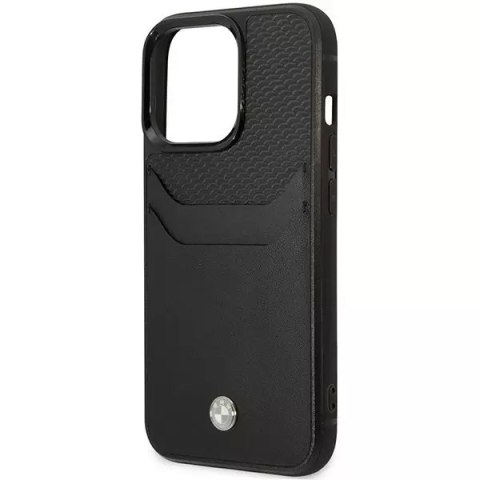 BMW Etui na telefon BMW BMHCP14X22RSEPK do Apple iPhone 14 Pro Max 6,7" czarny/black Leather Card Slot BMW Etui na telefon BMW BMHCP14X22RSEPK do Apple iPhone 14 Pro Max 6,7" czarny/black Leather Card Slot