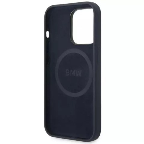 BMW Etui na telefon BMW BMHMP14XSILNA do Apple iPhone 14 Pro Max 6,7" granatowy/navy Silicone Metal Logo MagSafe BMW Etui na telefon BMW BMHMP14XSILNA do Apple iPhone 14 Pro Max 6,7" granatowy/navy Silicone Metal Logo MagSafe