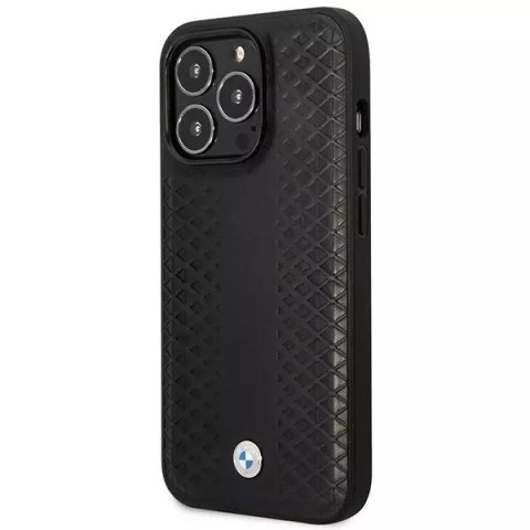 BMW Etui na telefon BMW BMHMP14L22RFGK do Apple iPhone 14 Pro 6,1" czarny/black Leather Diamond Pattern MagSafe BMW Etui na telefon BMW BMHMP14L22RFGK do Apple iPhone 14 Pro 6,1" czarny/black Leather Diamond Pattern MagSafe