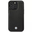 BMW Etui na telefon BMW BMHMP14L22RFGK do Apple iPhone 14 Pro 6,1" czarny/black Leather Diamond Pattern MagSafe