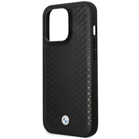 BMW Etui na telefon BMW BMHMP14L22RFGK do Apple iPhone 14 Pro 6,1" czarny/black Leather Diamond Pattern MagSafe BMW Etui na telefon BMW BMHMP14L22RFGK do Apple iPhone 14 Pro 6,1" czarny/black Leather Diamond Pattern MagSafe